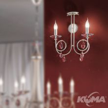 Giada kinkiet 2x40W E14 230V srebrny mat
